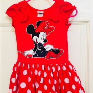 Cute Minnie Mouse dress, red polka dot,cute detail